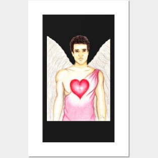 The love of Archangel Chamuel- Teal Posters and Art
